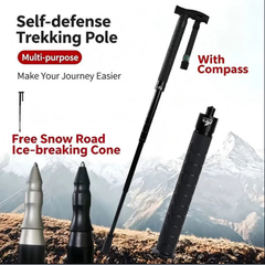 GS183 FOX Telescopic Hiking Trekking Pole with Self-Defense Baton