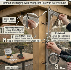 Clear Waterproof Tarp for Rain & Wind Protection