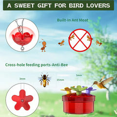 Pinwheel-Shaped Outdoor Hummingbird Feeder