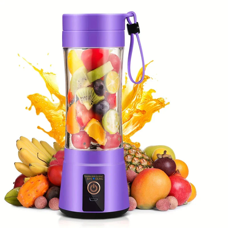 6-Blade Portable Blender Cup 380ml USB Rechargeable
