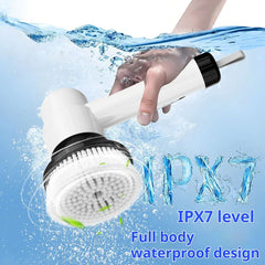 6-In-1 Electric Spin Scrubber Cleaning Brush Set