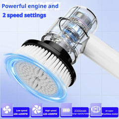 6-In-1 Electric Spin Scrubber Cleaning Brush Set