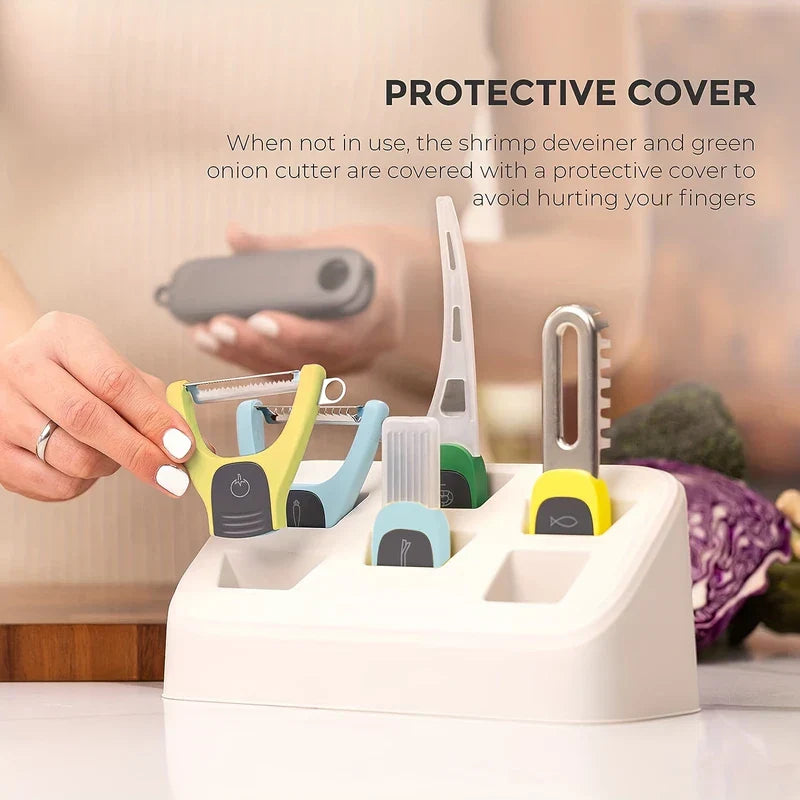 6-In-1 Kitchen Box Grater Slicer Shredder Zester