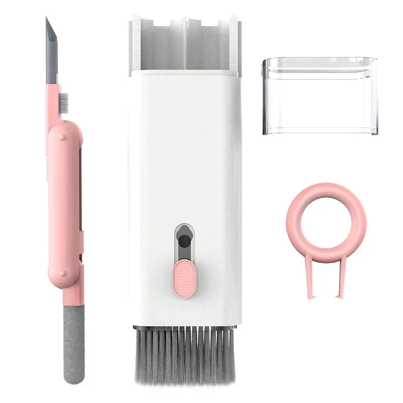 kit de cepillo limpiador para teclado - Set de limpieza 7 en 1 desmontado con herramienta tipo bolígrafo, unidad principal de cepillo, tapa y extractor de teclas