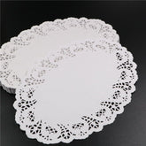 (160pcs/pack) 7.5 * 10.5 inches Oval Shape Paper doilies doyleys Vintage Coaster placemat Craft Wedding Table Decoration