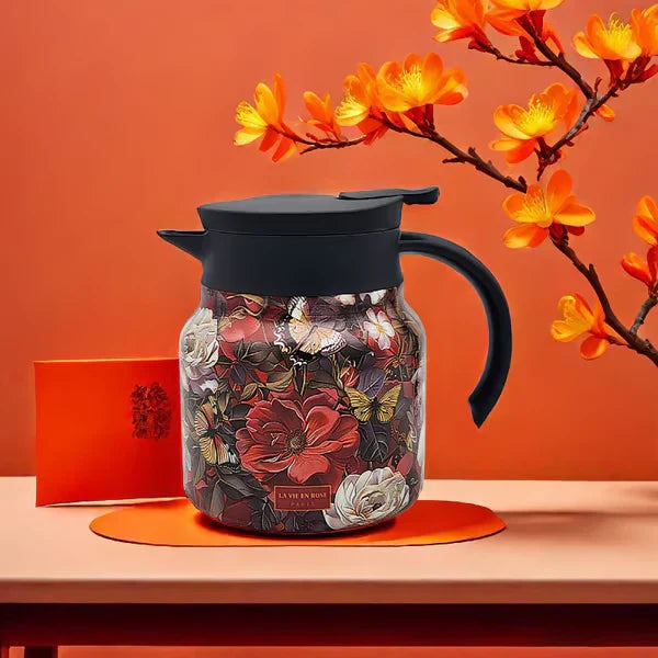 Vintage Floral Pattern Tea Thermos ï¿?Built-In Infuser New HomeGoods