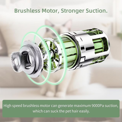 Pet grooming vacuum cleaner - silent handheld vacuum brush