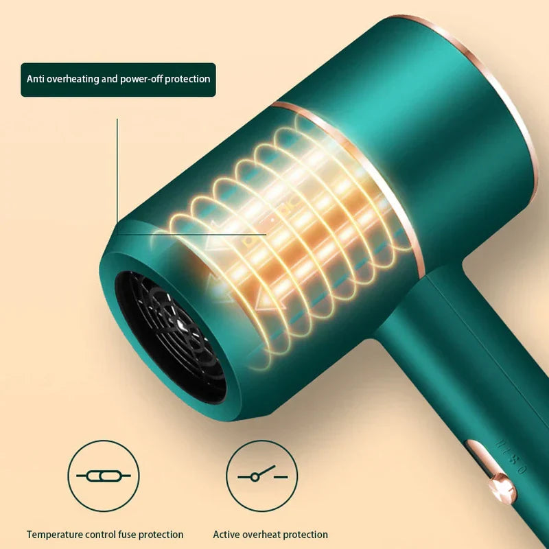 Blow dryer in use