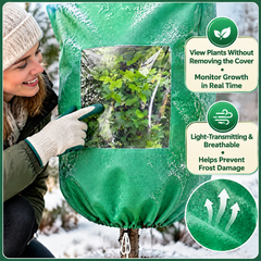 WINTER GARDEN ESSENTIAL | Plant Frost Protection Cover – Breathable Reusable Cover for Shrubs, Pots & Young Trees