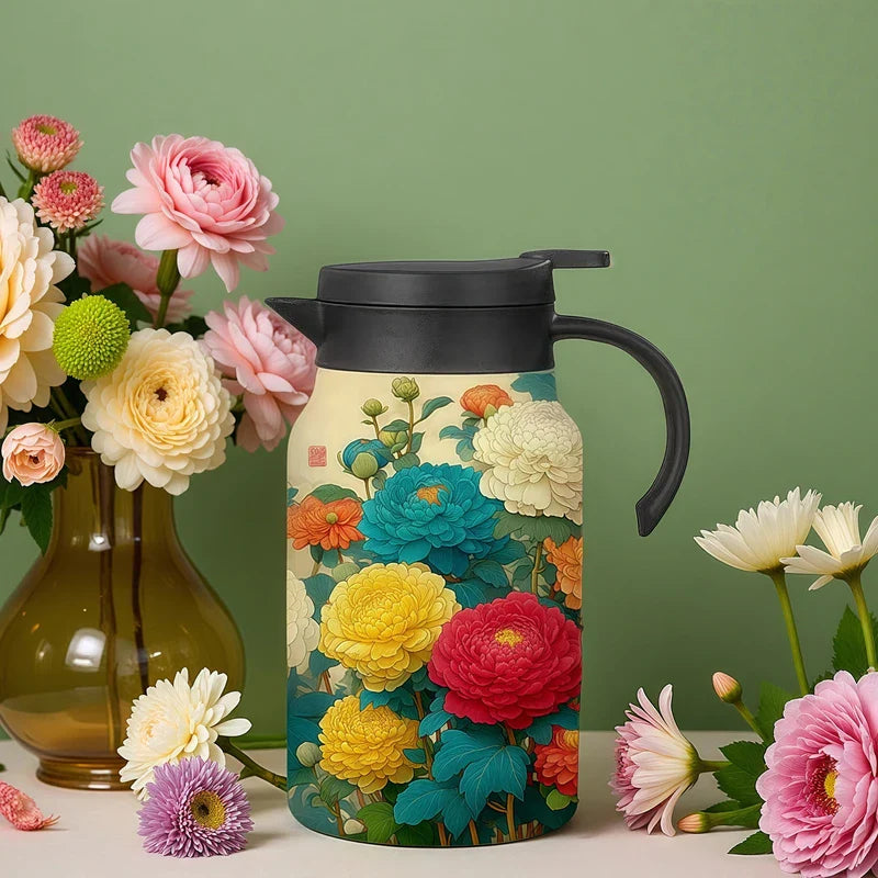 Vintage Floral Pattern Tea Thermos ï¿?Built-In Infuser New HomeGoods