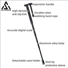 GS183 FOX Telescopic Hiking Trekking Pole with Self-Defense Baton