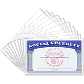 Clear PVC Card Protector Sleeves — Fits Social Security, Medicare, ID & Credit Cards