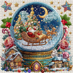 Christmas Crystal Ball Jigsaw Puzzles 1000 Pieces New HomeGoods