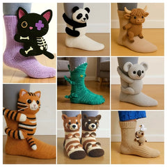 Cozy 3D Knit Animal Socks, Cute & Comfy for You or a Lovely Gift ๐
