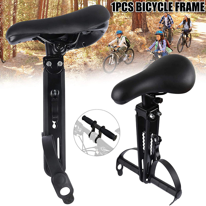 Bike Seat - Front-mounted child seat attached to a standard bicycle handlebar area