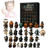 Mini Figurines - Full 31 Nights of Fright Halloween countdown box displayed with full set of included spooky collectible figures