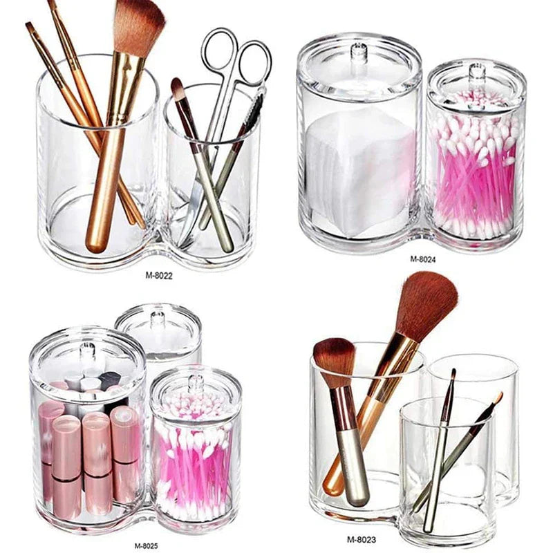 Acrylic Cotton Swab Ball Pad Holder Dispenser