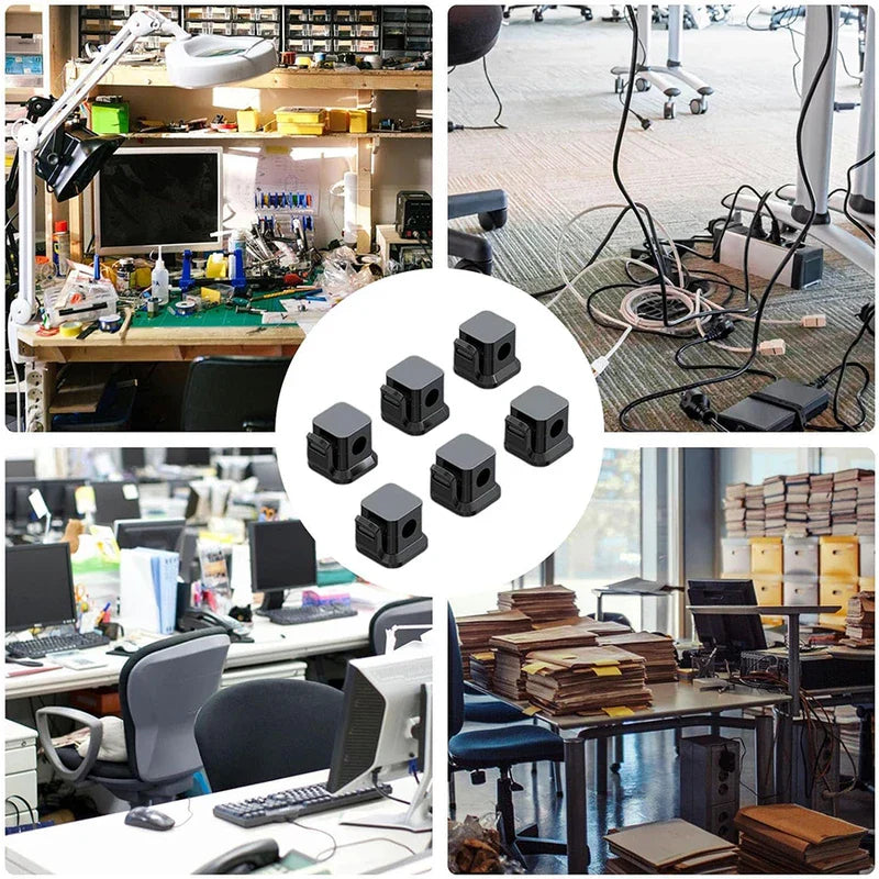 Adhesive Cable Organizer Clips (6 Pack)