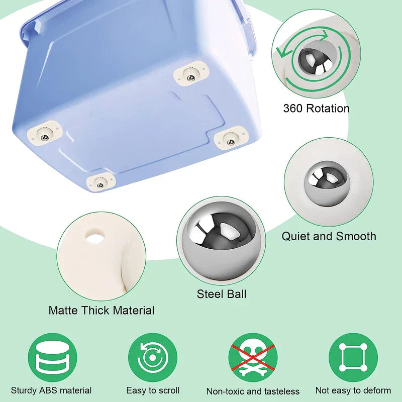 Adhesive Mini Swivel Caster Wheels Ball Pulley
