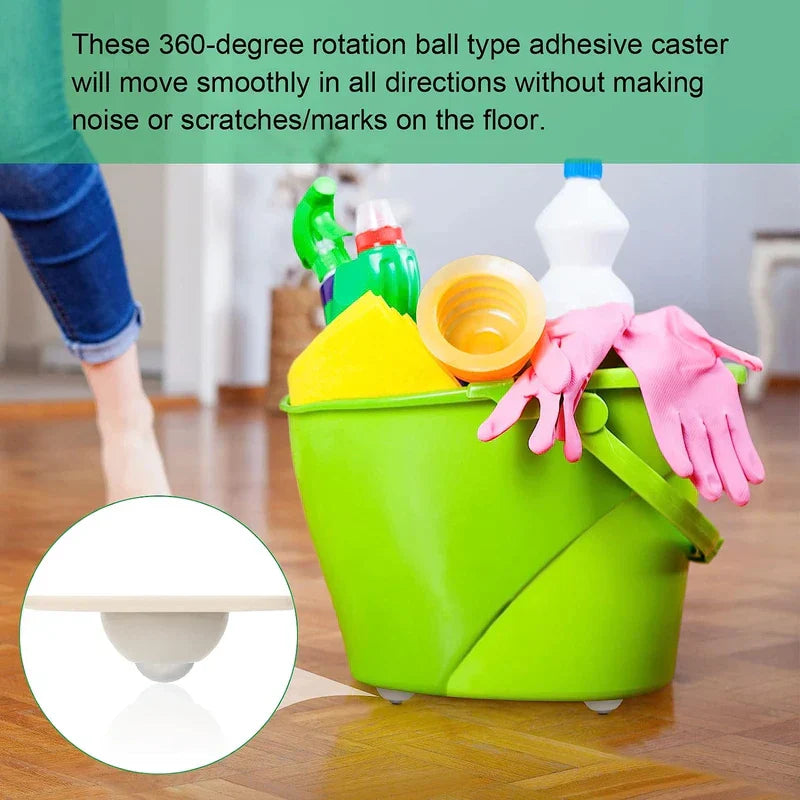 Adhesive Mini Swivel Caster Wheels Ball Pulley