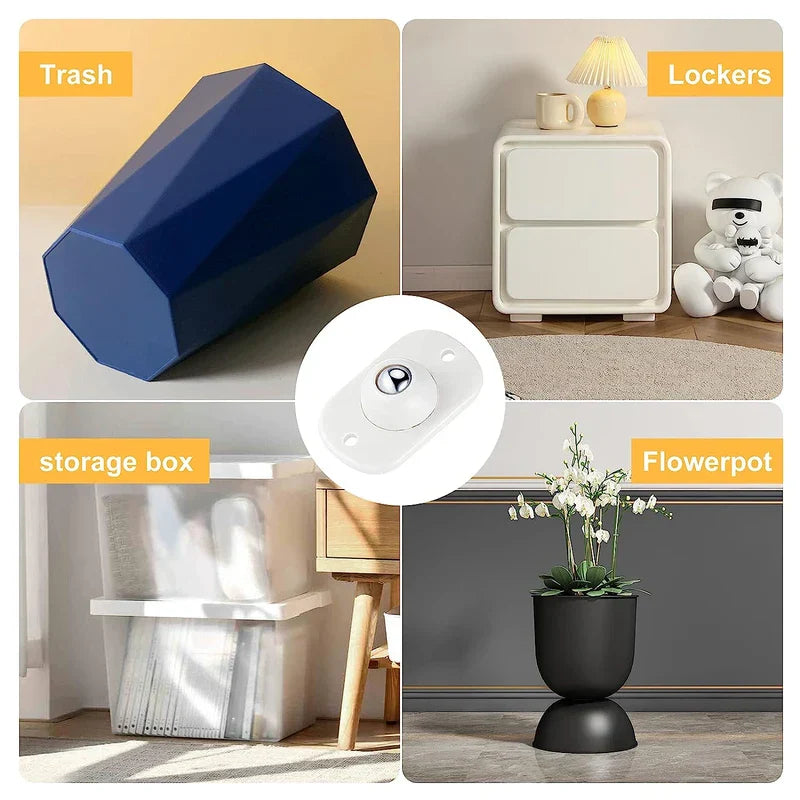 Adhesive Mini Swivel Caster Wheels Ball Pulley