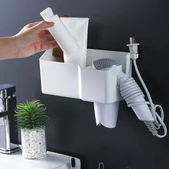 Adhesive Wall Mount Hair Dryer Holder Rack