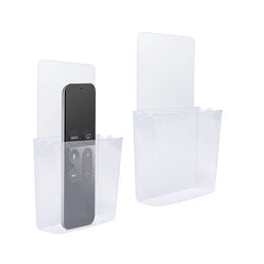Wall mount storage box holding small items in a bathroom