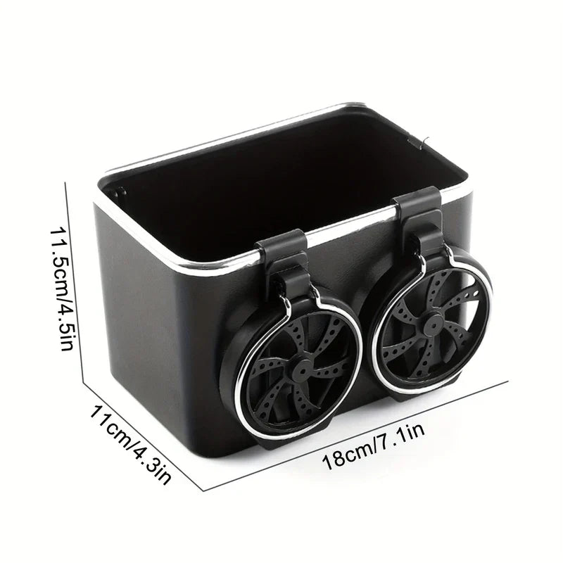 Tray table with cup holder on car seat