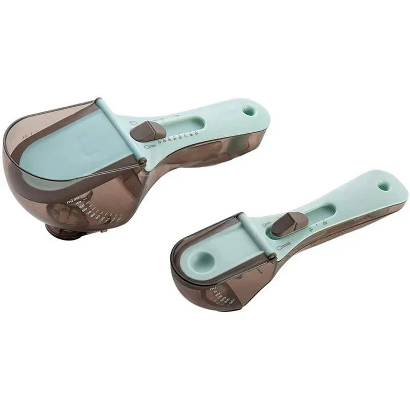 Adjustable measuring spoon showing teaspoon and tablespoon settings