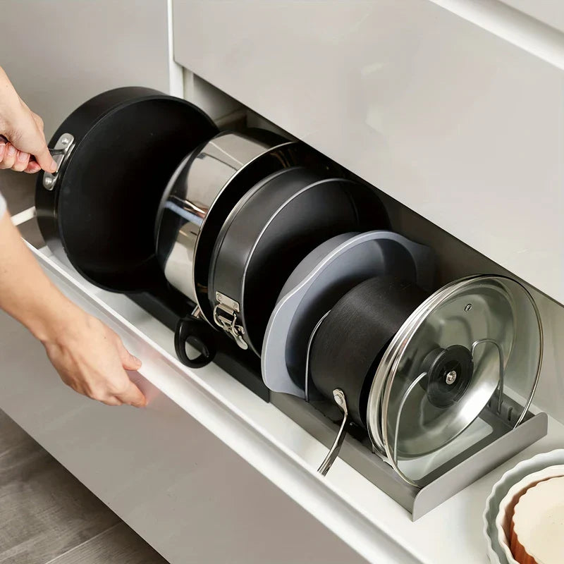 Adjustable Pot Pan Organizer Rack Holder