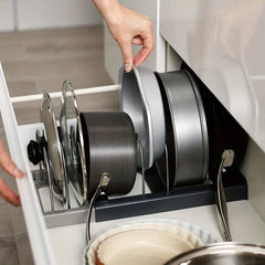 Adjustable Pot Pan Organizer Rack Holder