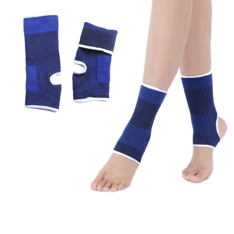 Close-up of the ankle brace wrap showing adjustable straps
