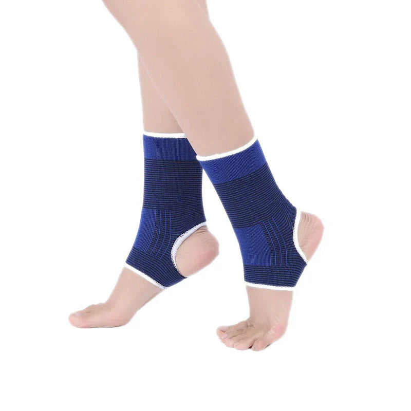 Ankle brace worn under a shoe for a slim fit