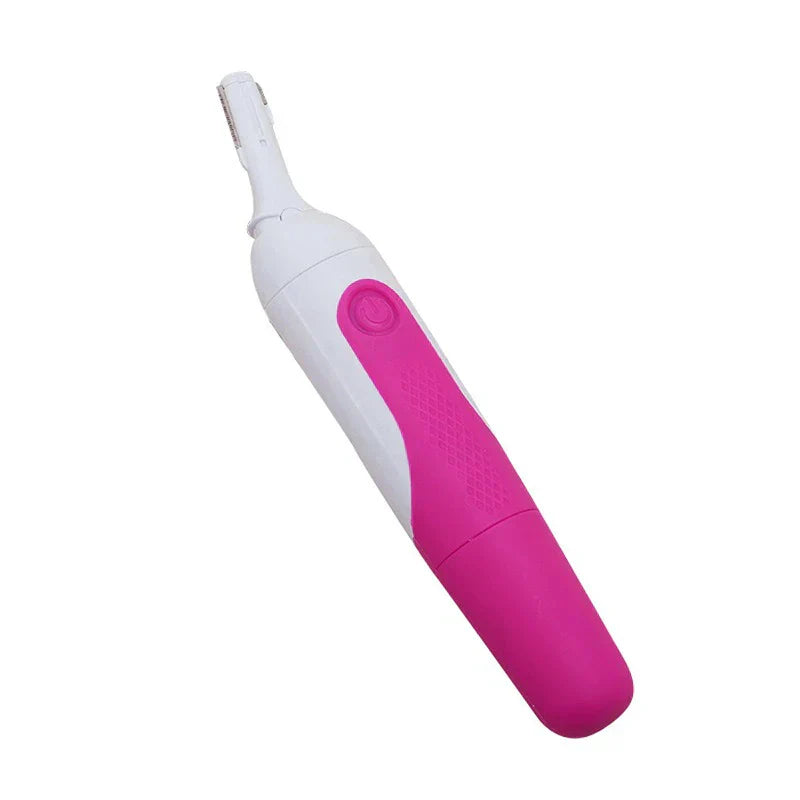 Facial Tool - white and pink electric skincare device angled on plain white background