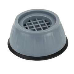 Washing Machine Feet - Single gray anti-vibration pad with grid top and black rubber base