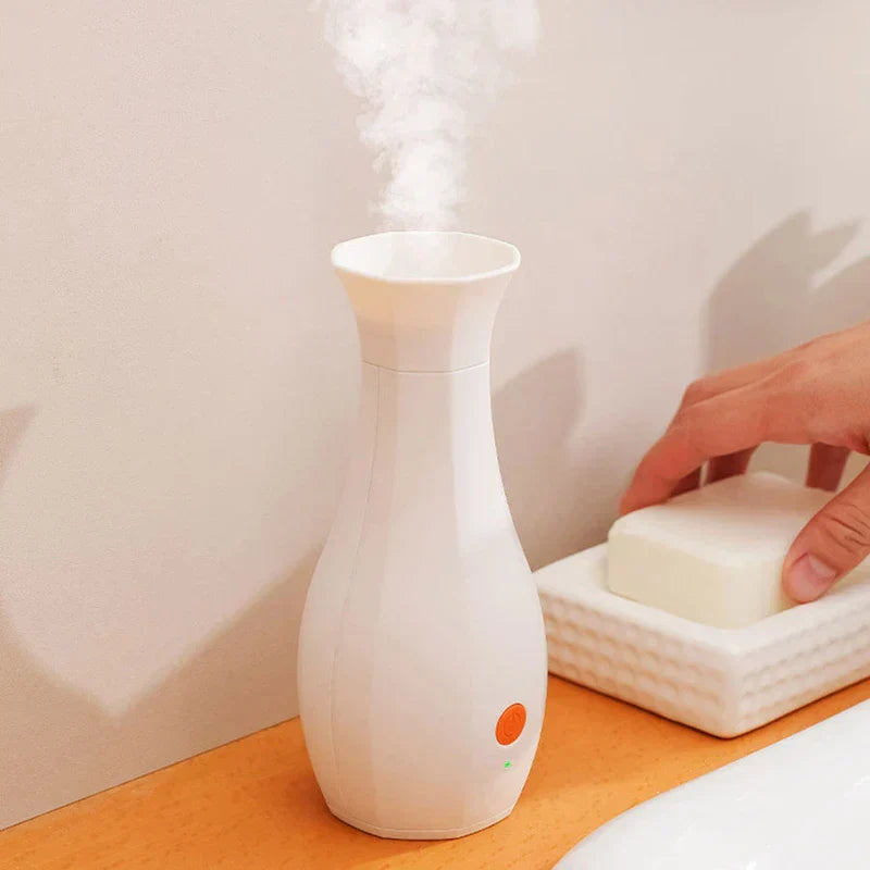 Auto air freshener dispenser in a modern living room