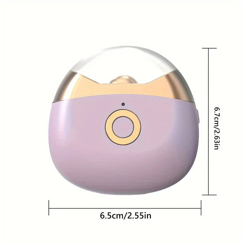 elektrischer nagelknipser - Hellvioletter elektrischer Nagelknipser mit goldenen Akzenten, 6,7 cm hoch und 6,5 cm breit