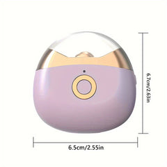 elektrischer nagelknipser - Hellvioletter elektrischer Nagelknipser mit goldenen Akzenten, 6,7 cm hoch und 6,5 cm breit