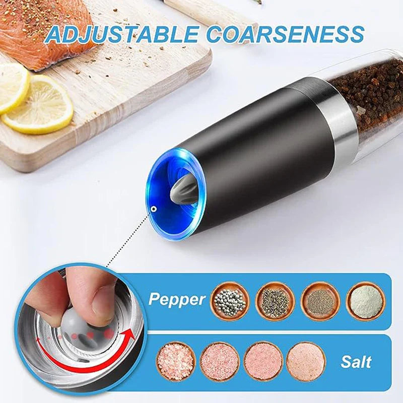 Automatic Electric Salt Pepper Grinder Set
