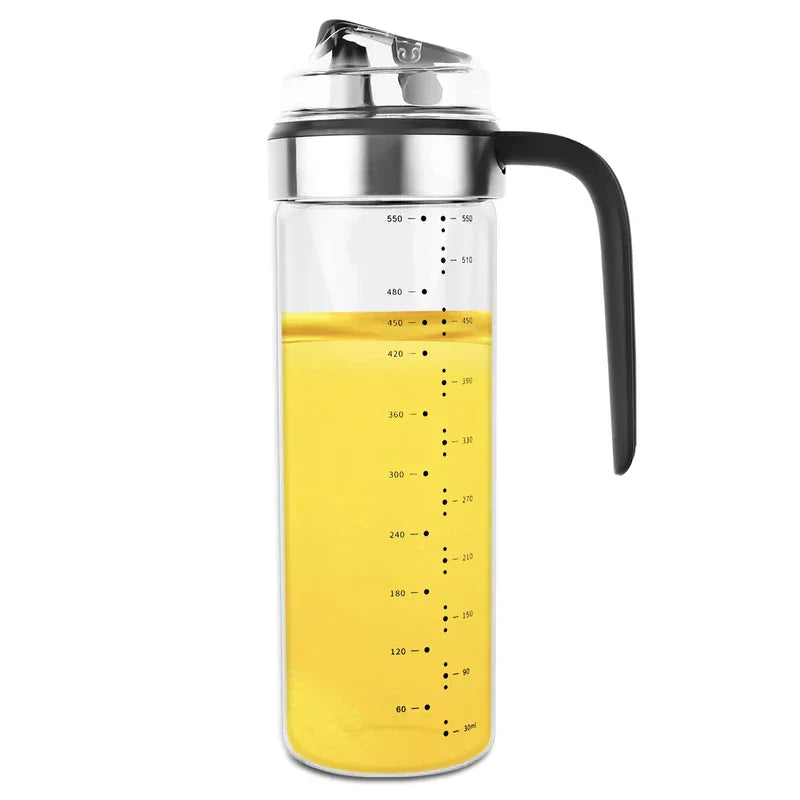 leakproof oil dispenser bottle with auto flip cap