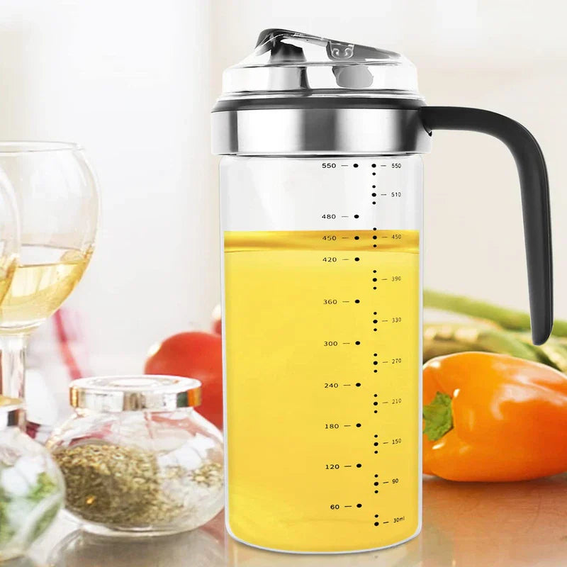 Automatic Flip Cap Leakproof Oil Dispenser Bottle
