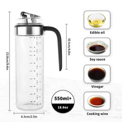 Automatic Flip Cap Leakproof Oil Dispenser Bottle