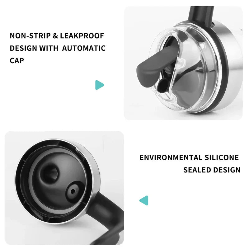 Automatic Flip Cap Leakproof Oil Dispenser Bottle