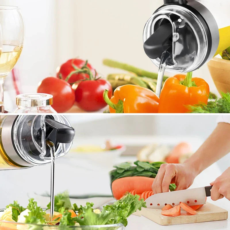 Automatic Flip Cap Leakproof Oil Dispenser Bottle