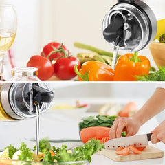 Automatic Flip Cap Leakproof Oil Dispenser Bottle