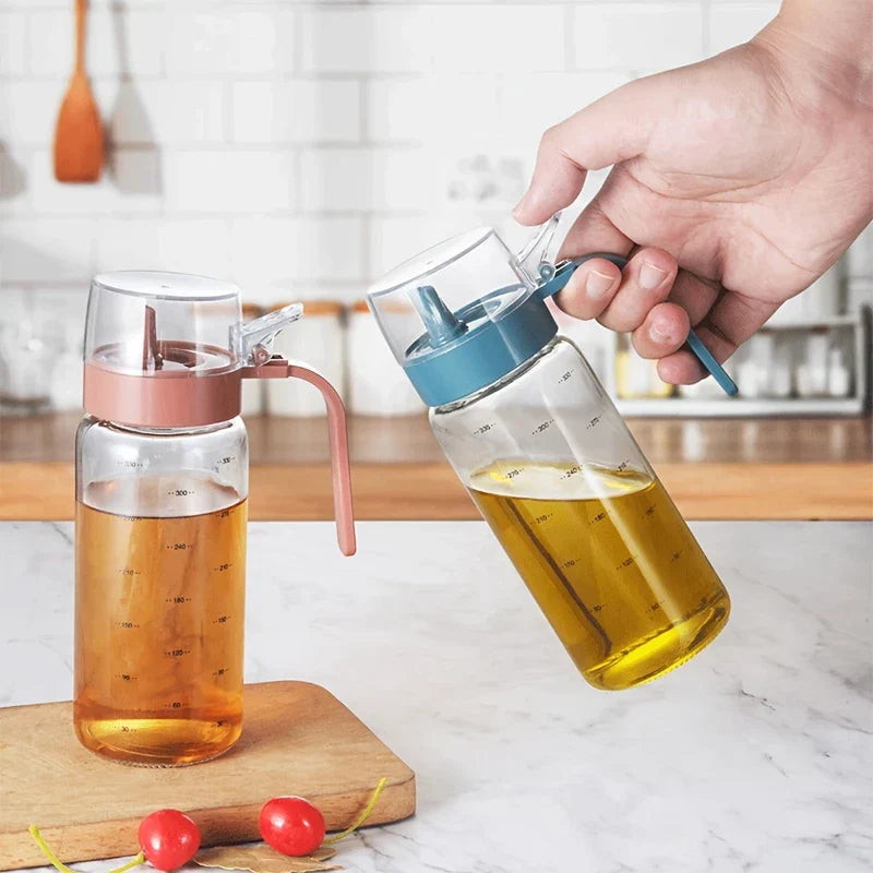 Automatic Flip Top Glass Oil Dispenser