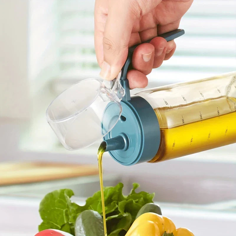 Automatic Flip Top Glass Oil Dispenser