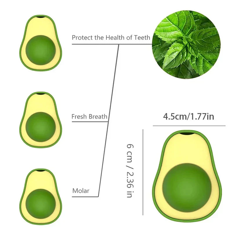 Avocado Catnip Ball Toy Wall Mount