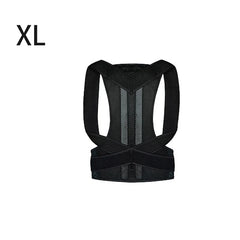 Sleeveless Tank Top - Black XL size back brace with mesh paneling and adjustable straps, shown on white background