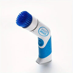 Power Scrubber Brush - White and blue handheld electric cleaning brush with blue bristles, displayed upright on a white background